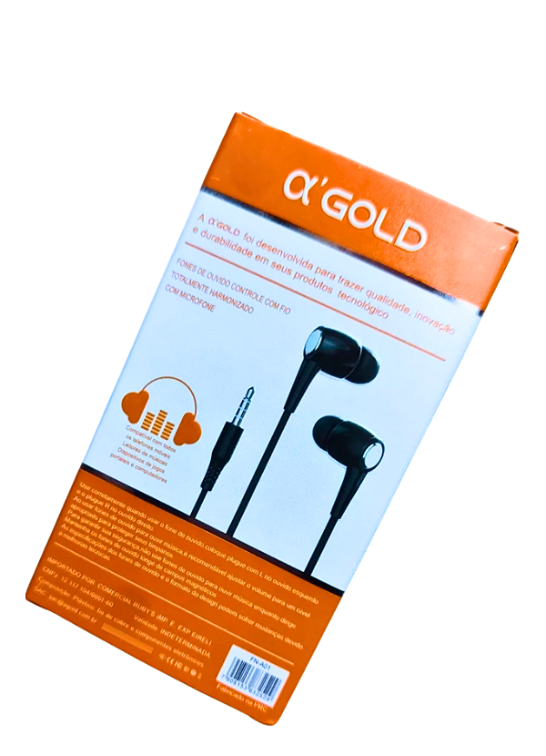 FONE DE OUVIDO COM FIO FN01 AGOLD