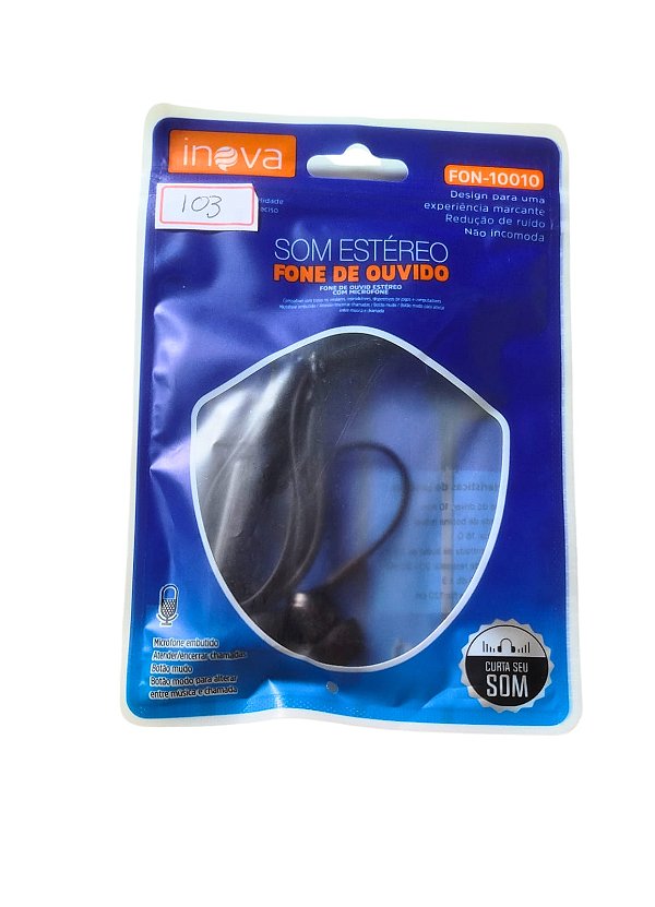 FONE DE OUVIDO C/ ,MICROFONE ESTERIO  FON-10010