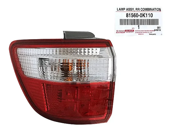 Lanterna Traseira Lado Esquerdo Toyota Sw4 2009/11