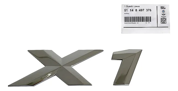 Emblema Tampa Traseira Bmw X1 2019 A 2022