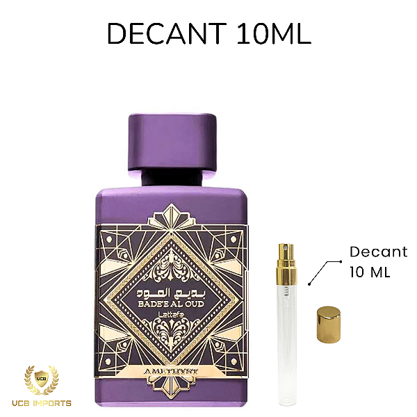 Decant Bade'e Al Oud Amethyst Lattafa - 10ml - Eau de Parfum - Unissex