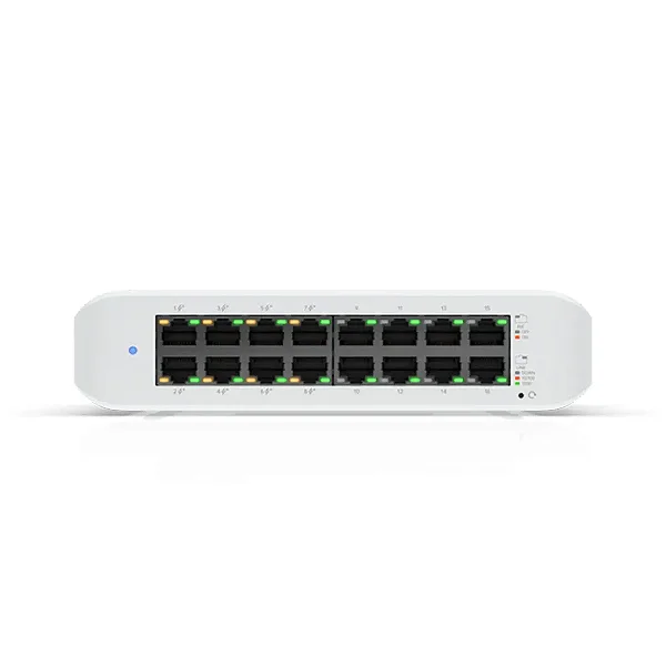 Switch Ubiquiti Uni-Fi Lite 16 portas 8P POE/POE+ - USW-LITE-16-POE