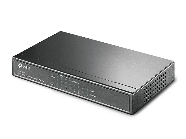 Switch TP-LINK Mesa 8 Portas Giga 10/100/1000Mbps - TL-SG1008P
