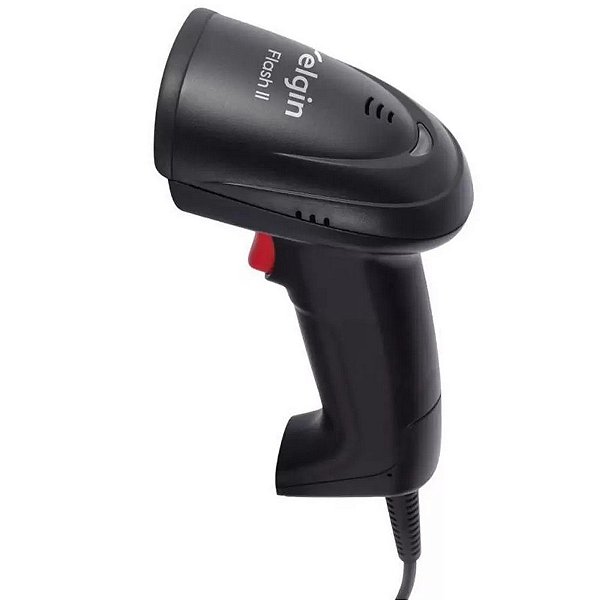 Leitor de Código de Barras Elgin Flash II com Fio 1D Preto USB - 46FLASH2CBU0
