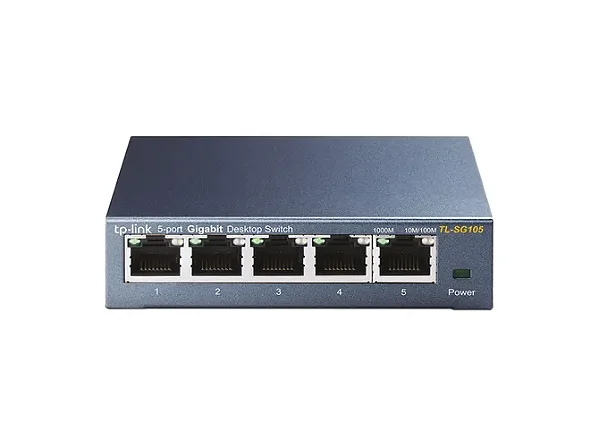 Switch TP-LINK Mesa 5 Portas 10/100/1000Mbps - TL-SG105
