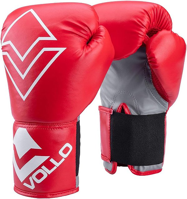 Luva De Boxe Iniciante Infantil Vermelha Vollo