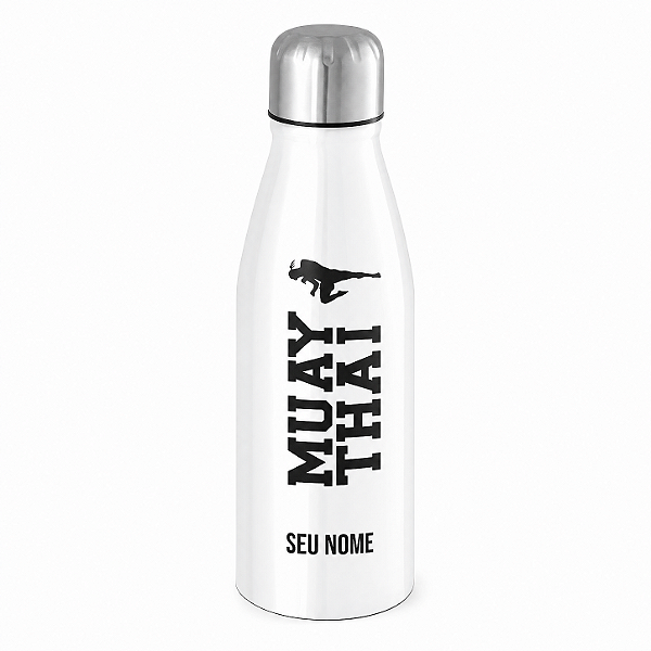 Garrafa Squeeze Branca Billy Muay Thai Com Nome