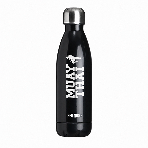 Garrafa Squeeze Preta Beane Muay Thai Com Nome