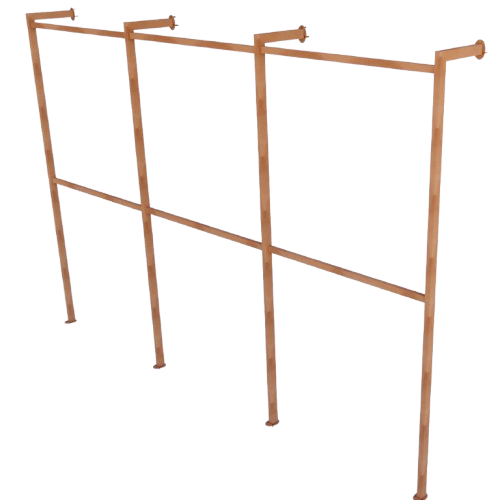 Arara Loja Cabideiro para Roupa - Coluna em "L" Tubo 40x40 – Versatilidade e Estilo para Seu Espaço