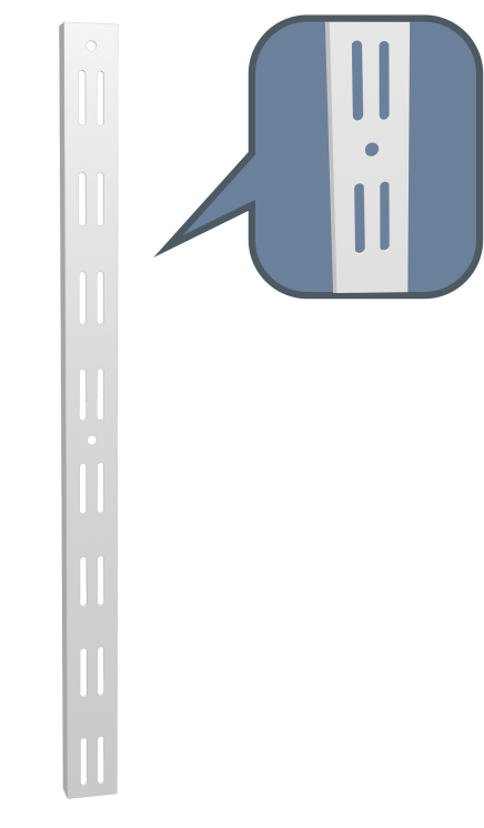 Trilho Cremalheira de Aço 2m – Duplo ou Simples – Branco ou Preto – Passo 25mm/50mm -  Alta Resistência