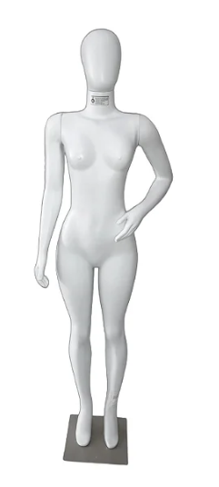 Manequim Feminino Articulado Corpo Inteiro C/ Base – Estilo e Funcionalidade para Sua Vitrine – Branco – Resina Plástica