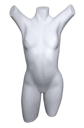 Manequim Busto Feminino Verão Silhueta Claudia Raia – Branco Resina Plástica