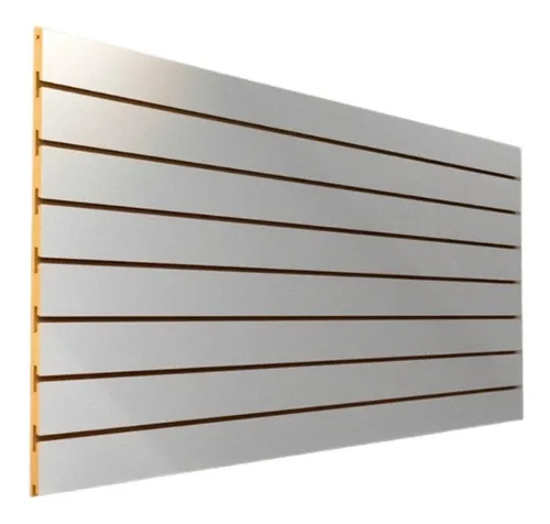 1 Painel Canaletado Slat Wall Branco Mdf 0,60 M Altura X 1,20 M de Largura