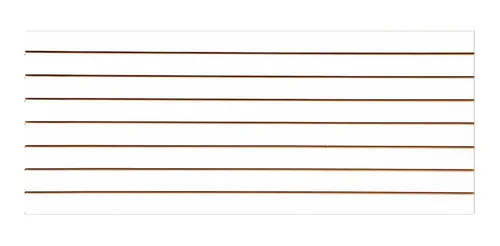 1 Painel Canaletado Slat Wall Branco Mdf 0,61 M Altura X 2,44 M de Largura