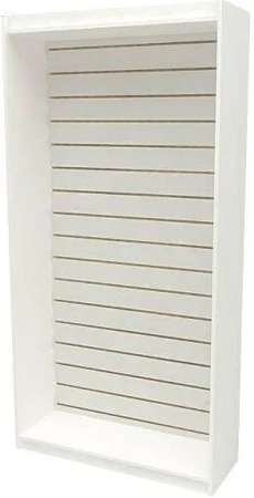 Armário Expositor Estante Vitrine Canaletado MDF Branco – 1,85x0,90x0,32m | Ideal para Lojas