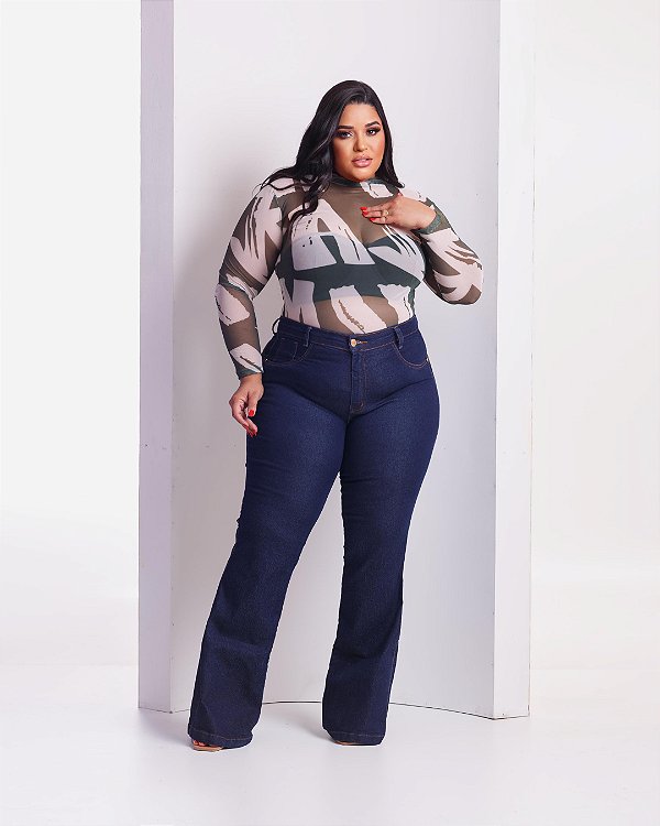 Calça flare feminina