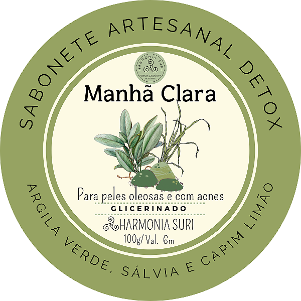 Manhã Clara (argila verde, sálvia e capim limão)