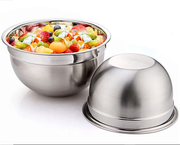 Recipiente Bowl Inox Grande Profissional Uso Culinário 26 cm