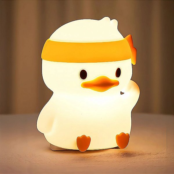Luminária Infantil Abajur Touch Patinho 7 Cores Silicone LE-5854