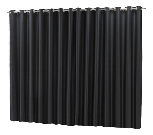Cortina Blackout 2,80m Largura x 1,80m Altura - Preto (521) | Tecido 100% Poliéster