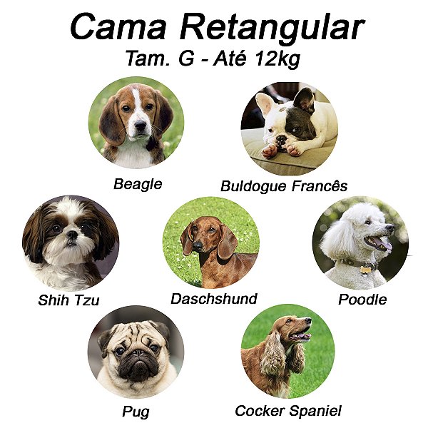 Cama Retangular para Cachorro ou Gato Luppet Luxo Preto Bolinhas Tamanho:G