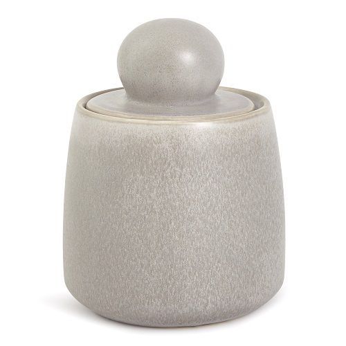 POTE DECORATIVO EM CERAMICA CINZA G 19X12.5X12.5CM