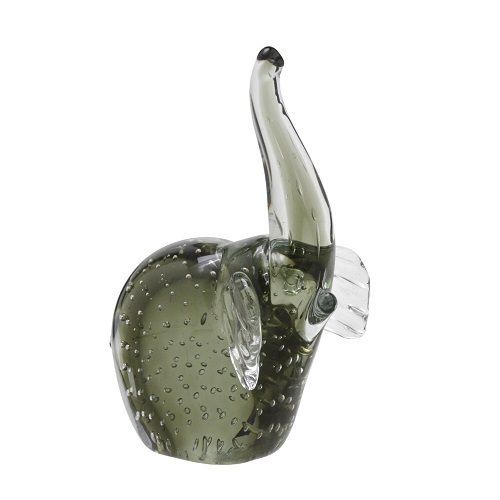 ELEFANTE DECORATIVO EM VIDRO 20.5CM