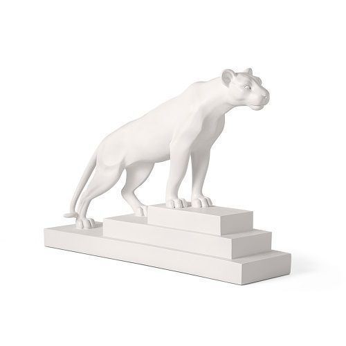 ESCULTURA LEOA EM POLIRRESINA 27X10X38CM