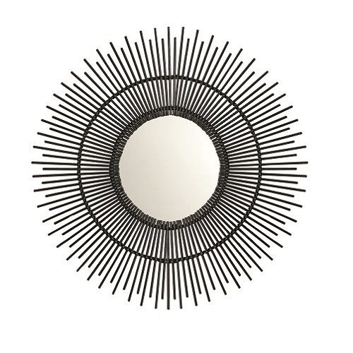 ESPELHO PRETO EM BAMBU 60CM