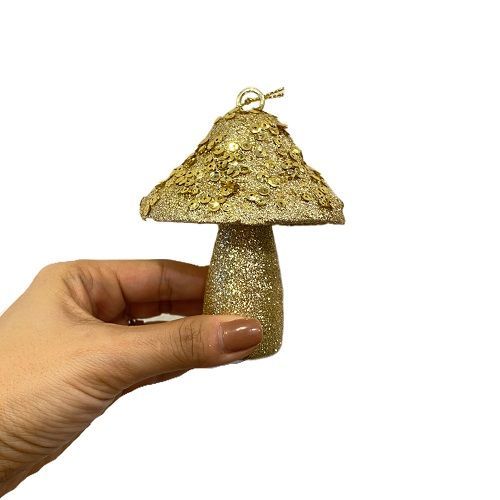 PENDENTE COGUMELO DOURADO 10CM