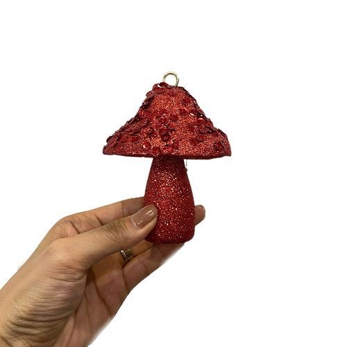 PENDENTE COGUMELO VERMELHO 10CM