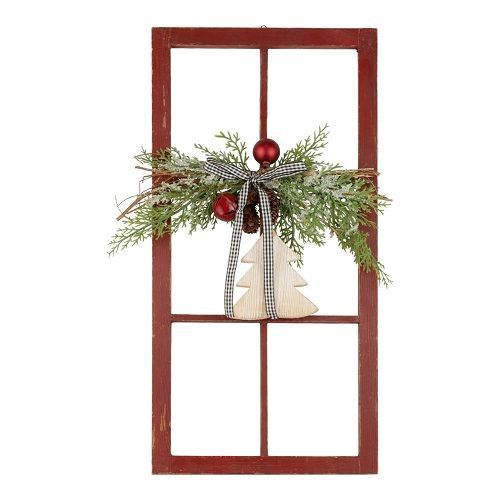 JANELA COM FOLHAGEM E GUIZO 50 X 24CM