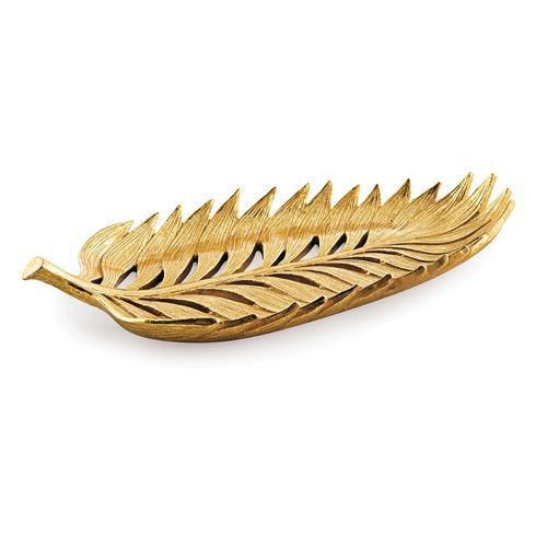CENTRO DE MESA FOLHA DOUR EM POLIRESINA 4.5x37.5x19.5CM