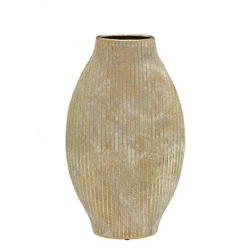 VASO DECORATIVO DOURADO 33CM