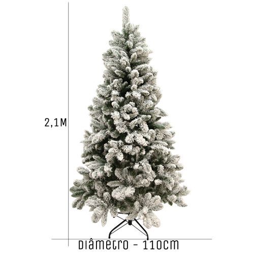 ARVORE DE NATAL FLOCOS 2.10M 1037 GALHOS