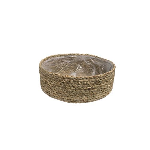 CACHEPOT EM FIBRA NATURAL M 23.5DIAMX7.5CM