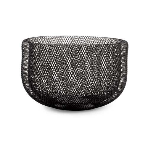 CENTRO DE MESA PRETO EM METAL PRETO  19X28X28CM