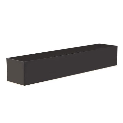 CACHEPOT PRETO EM METAL 10X12X80.5CM