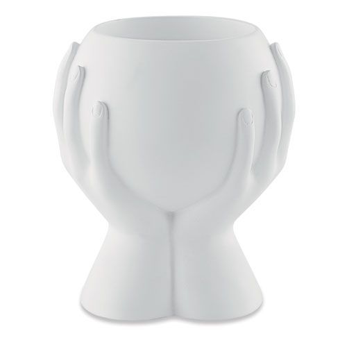 CACHEPOT MÃO BRANCO EM POLIRESINA