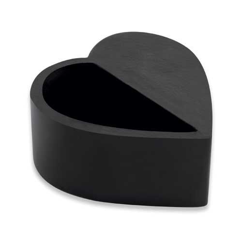 CACHEPOT CORACAO PRETO EM CIMENTO