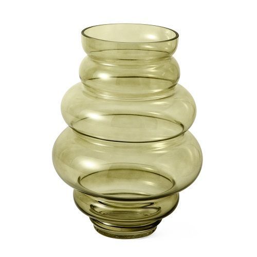 VASO EM VIDRO VERDE 30X22.5X22.5CM