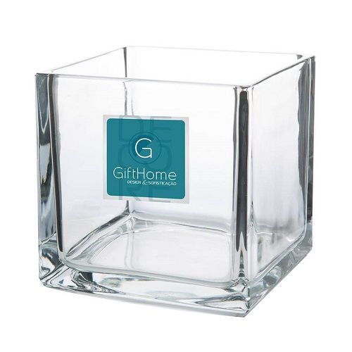 VASO QUADRADO DE VIDRO 10X9.9X10CM