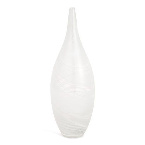 VASO EM VIDRO OFF WHITE 46X16X16CM