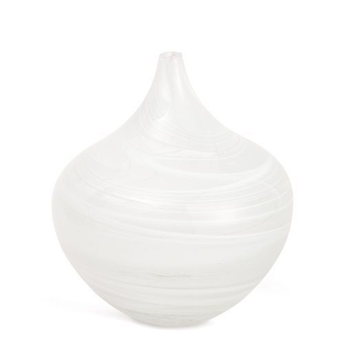 VASO EM VIDRO OFF WHITE 24X20X20CM