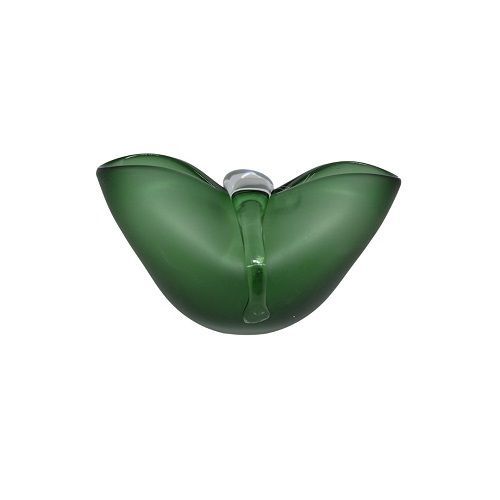 VASO MURANO VIDRO FOSCO BOW VERDE 12X24X14CM