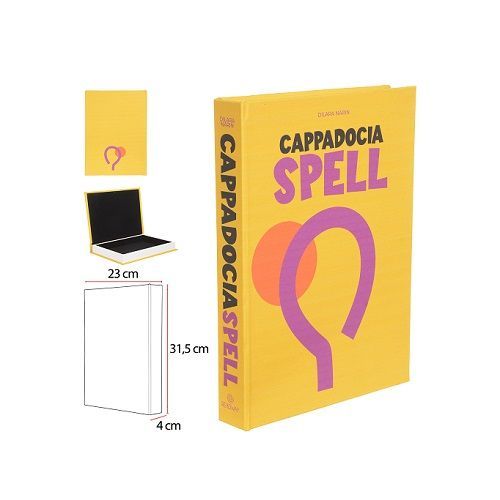 CAIXA LIVRO MDF AMARELO ROSA 32X23X4CM