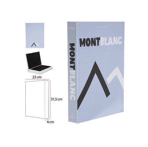 CAIXA LIVRO MDF (AZUL PRETO)32X23X4CM