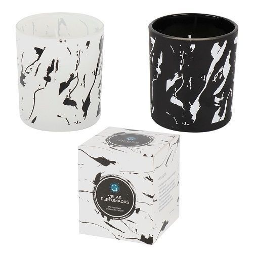 VELA PARAFINA C/SUPORTE VIDRO 6.3X7.8CM