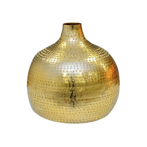 VASO BOJUDO METAL DOURADO 28X30CM