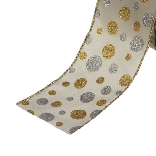 FITA BOLINHAS DECORADA 6.3CM X 9.14M